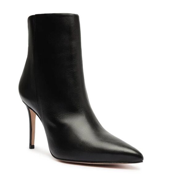 SCHUTZ Black Leather Ankle Boots - Picture 1 of 12